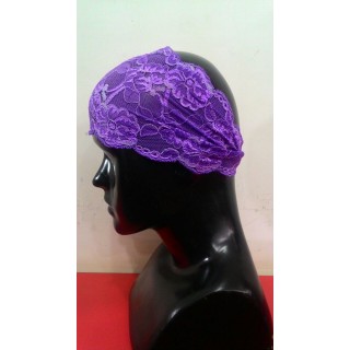 Lace Hijab Band-Purple